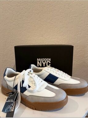 Madden NYC Men's Blue & White Casual Sneakers NWT